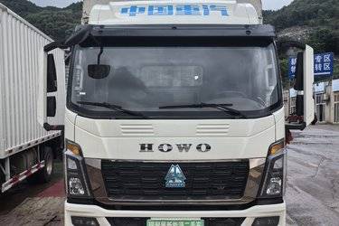二手中国重汽HOWO 蓝立方统帅 4.5T 4.15米单排纯电动仓栅式轻卡  二手电动卡车电动载货车图片