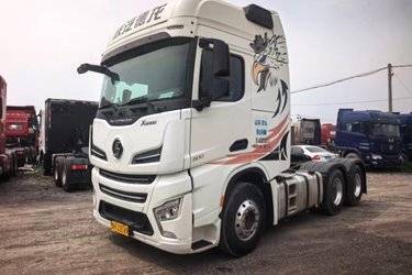 二手陕汽重卡 德龙X6000 600马力 6X4 AMT自动挡牵引车(国六) 双驱 潍柴二手牵引车 黄牌图片