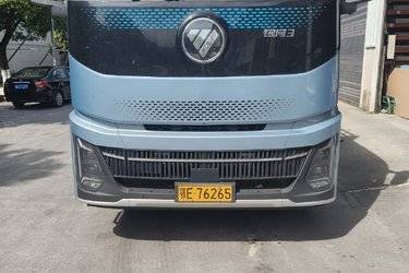 二手欧曼银河3 7L柴油 350马力 6X2 法士特9档 9.78米仓栅式载货车(国六) 前四后四 福田康明斯二手载货车 黄牌图片