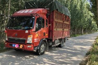 二手中国重汽HOWO 悍将 经典款 114马力 3.85米CNG排半仓栅式轻卡(国五) 单桥 朝柴二手载货车 蓝牌图片