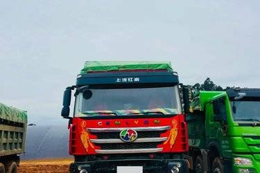 二手上汽红岩 杰狮重卡 450马力 6X4 6米自卸车(国五) 后八轮 上菲红二手自卸车 黄牌图片