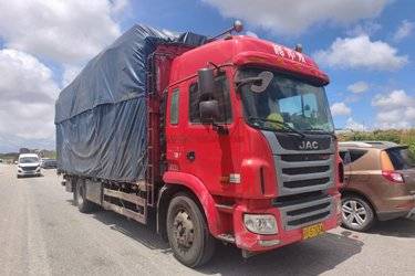 二手江淮 格尔发A5L中卡 220马力 4X2 6.8米仓栅式载货车(国五) 单桥 云内动力二手载货车 黄牌