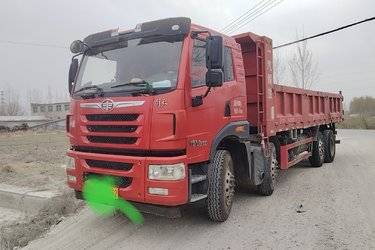 二手青岛解放 悍V重卡 260马力 8X2 7.2米自卸车(国五) 8X2 锡柴二手自卸车 黄牌图片