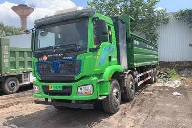 二手陕汽重卡 德龙M3000E 超强版 8X4 8米换电式纯电动自卸车281.91kWh  二手电动卡车电动自卸车图片