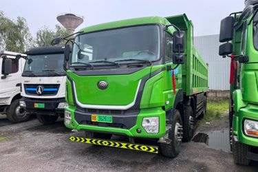 二手宇通重卡 31T 8X4 8米纯电动自卸车422kWh  二手电动卡车电动自卸车图片