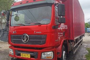 二手陕汽重卡 德龙L3000 240马力 4X2 9.8米厢式载货车(后桥8.7T)(国六) 单桥 玉柴二手载货车 黄牌图片
