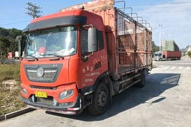 二手东风商用车 天锦KR 230马力 4X2 6.2米排半栏板载货车(国五) 单桥 东风康明斯二手载货车 黄牌图片