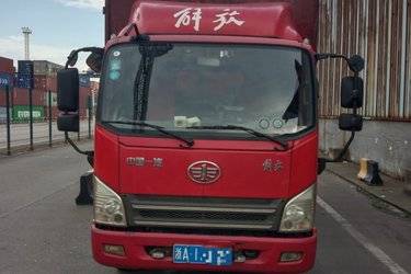 二手解放 虎VH 156马力 4.2米单排厢式轻卡(国五) 单桥 锡柴二手载货车 黄牌