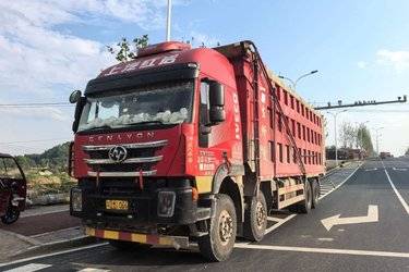 二手上汽红岩 杰狮C500重卡 超重载版 520马力 8X4 8.6米自卸车(国五) 前四后八 上菲红二手自卸车 黄牌