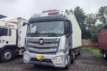 二手福田 欧曼EST 6系重卡 280马力 6X2 9.53米厢式载货车(国五) 前四后四 福田康明斯二手载货车 黄牌图片