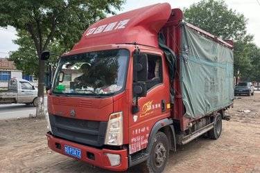 二手中国重汽HOWO 王系 160马力 4.15米单排仓栅式轻卡(国五) 单桥 潍柴二手载货车 黄牌图片