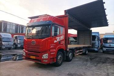 二手青岛解放 JH6重卡 290马力 6X2 9.5米厢式载货车(国五) 前四后四 锡柴二手载货车 黄牌