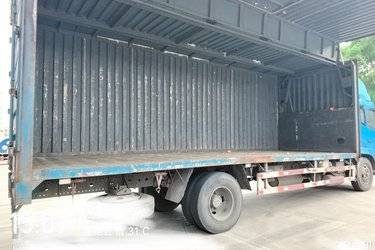 二手东风商用车 天锦中卡 180马力 4X2 7.7米厢式载货车(国五) 单桥 东风康明斯二手载货车 黄牌图片