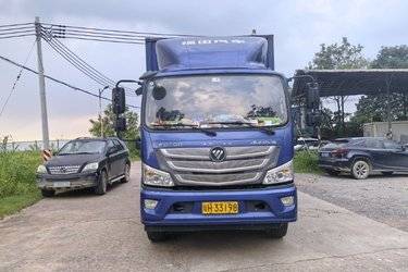 二手福田 欧马可S3 190马力 4X2 5.25米排半厢式载货车(国六) 单桥 福田康明斯二手载货车 黄牌图片