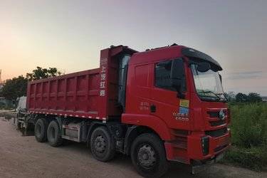 二手上汽红岩 杰卡C500 标载版 320马力 8X4 6.5米自卸车(国五) 前四后八 上菲红二手自卸车 黄牌图片