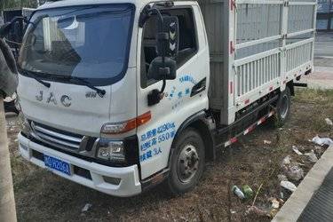 二手江淮 骏铃V6 120马力 4.18米单排仓栅式载货车(国五) 单桥 云内动力二手载货车 蓝牌