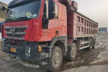 二手上汽红岩 杰狮C500重卡 重载版 430马力 8X4 7.6米自卸车(国五) 前四后八 南京依维柯二手自卸车 黄牌图片