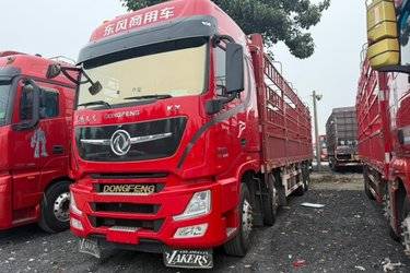 二手东风商用车 天龙旗舰KX 王者版 560马力 8X4 9.4米仓栅式载货车(国六) 前四后八 东风康明斯二手载货车 黄牌