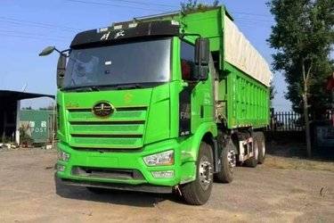 二手一汽解放 J6L重卡 350马力 8X4 6.2米自卸车(国六)(速比5.143)(国六) 前四后八 锡柴二手自卸车 黄牌