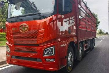 二手青岛解放 JH6重卡 智尊版2.0 460马力 8X4 9.4米仓栅式载货车(速比3.727)(国五) 前四后八 锡柴二手载货车 黄牌