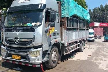 二手福田 奥铃大黄蜂 220马力 6.1米排半仓栅式载货车(国五) 单桥 云内动力二手载货车 黄牌图片