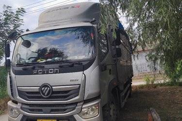二手福田 奥铃大黄蜂 220马力 6.8米排半栏板载货车(国五) 单桥 云内动力二手载货车 黄牌图片