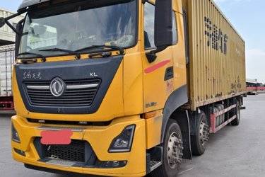 二手东风商用车 天龙KL重卡 舒适版 300马力 6X2 9.6米厢式载货车(国六) 前四后四 雷诺二手载货车 黄牌