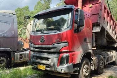 二手东风柳汽 乘龙H7 350马力 8X4 7.6米自卸车(国五) 前四后八 潍柴二手自卸车 黄牌