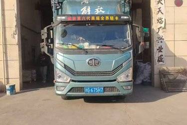 二手解放 J6F 160马力 4X2 4.16米单排仓栅式轻卡(国六)(解放6挡)(国六) 单桥 一汽解放二手载货车 蓝牌图片