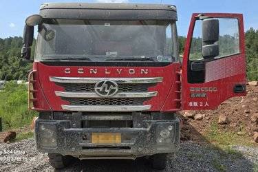 二手上汽红岩 杰狮C500重卡 450马力 8X4 8米自卸车(国五) 前四后八 全柴二手自卸车 黄牌