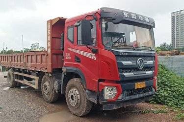 二手东风华神 T5 270马力 8X2 7.6米自卸车(国六) 8X2 玉柴二手自卸车 黄牌图片