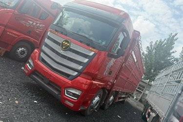 二手福田 欧曼EST 360马力 6X2 8米AMT自动档仓栅式载货车(国六) 前四后四 福田康明斯二手载货车 黄牌