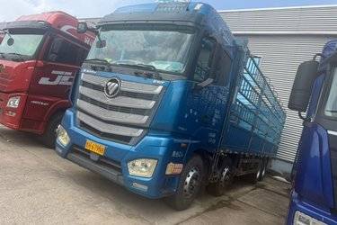 二手福田 欧曼EST 南方版 490马力 8X4 9.56米仓栅式载货车(国六) 前四后八 福田康明斯二手载货车 黄牌图片