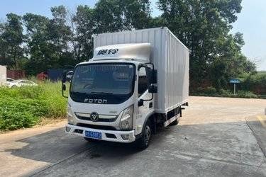 二手福田 奥铃捷运 经典版 116马力 CNG 4.165米单排厢式轻卡(国五) 单桥 云内动力二手载货车 黄牌图片