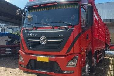 二手东风商用车 天龙KL重卡 465马力 8X4 9.6米仓栅式载货车(国五) 前四后八 雷诺二手载货车 黄牌图片