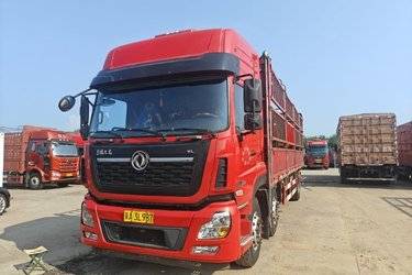 二手东风商用车 天龙重卡 292马力 6X2 9.6米仓栅式载货车(国五) 前四后四 雷诺二手载货车 黄牌