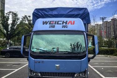 二手蓝擎汽车 悦EH 气刹 4.18米单排纯电动仓栅式轻卡 弗迪131.98kWh  二手电动卡车电动载货车图片