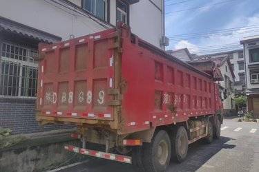 二手上汽红岩 杰狮C500重卡 350马力 8X4 7.6米自卸车(国五) 前四后八 中国重汽二手自卸车 黄牌