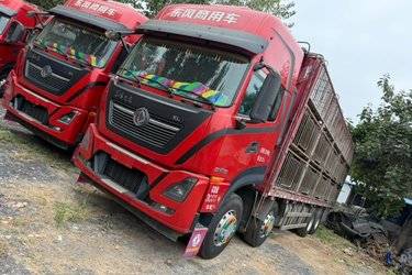 二手东风商用车 天龙KL重卡 465马力 8X4 9.6米仓栅式载货车(国五) 前四后八 康明斯二手载货车 黄牌