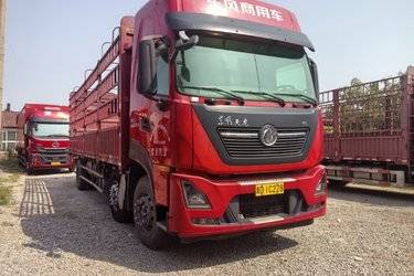 二手东风商用车 天龙KL重卡 350马力 6X2 9.6米仓栅式载货车(国六) 前四后四 东风康明斯二手载货车 黄牌