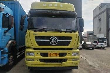 二手中国重汽 斯太尔DM5G重卡 280马力 6X2 9.6米厢式载货车(国五) 前四后四 中国重汽二手载货车 黄牌图片