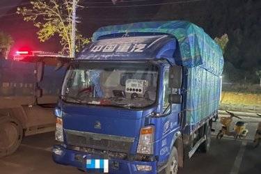 二手中国重汽HOWO 悍将 170马力 4.15米单排仓栅式轻卡(国五) 单桥 云内动力二手载货车 蓝牌