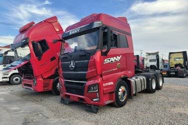 二手三一集团 江山版 565马力 6X4 AMT自动挡牵引车(国六) 双驱 潍柴二手牵引车 黄牌图片