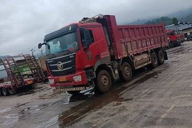 二手福田 欧曼GTL 490马力 8X4 7.6米自卸车(国六) 前四后八 福田康明斯二手自卸车 黄牌图片