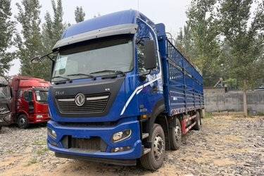 二手东风商用车 天锦KR PLUS 300马力 6X2 9.8米仓栅式载货车(高顶双卧)(国六) 前四后四 东风康明斯二手载货车 黄牌