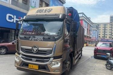 二手福田 奥铃大黄蜂 220马力 5.45米排半仓栅式载货车(国六) 单桥 康明斯二手载货车 黄牌图片
