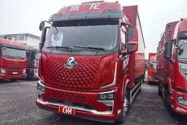 二手东风柳汽 乘龙H5V 6.4L柴油 300马力 4X2 法士特8档 9.7米厢式载货车(国六) 单桥 潍柴二手载货车 黄牌图片