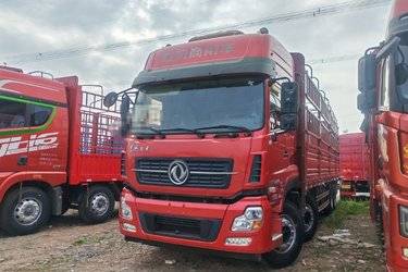二手东风商用车 天龙重卡 450马力 8X4 9.4米仓栅式载货车(国五) 前四后八 雷诺二手载货车 黄牌