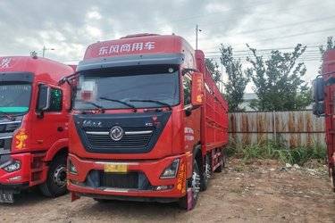 二手东风商用车 天龙KL重卡 465马力 8X4 9.4米仓栅式载货车(国五) 前四后八 雷诺二手载货车 黄牌