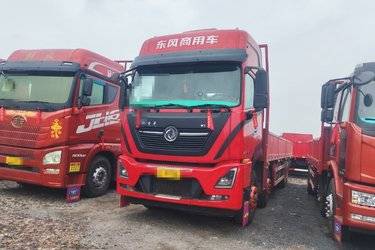 二手东风商用车 天龙KL重卡 居家版 465马力 8X4 9.6米栏板载货车(国六) 前四后八 雷诺二手载货车 黄牌图片